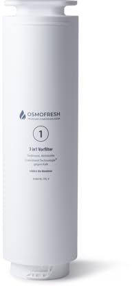 OsmoFresh 3-in-1 Vorfilter für Flow800 | Filter # 1 | Ersatz-Vorfilter für Osmoseanlage | Sediment- & Aktivkohlefilter mit ScaleShield | Hochwertige Filtration & Membranschutz | Gegen Kalkablagerungen