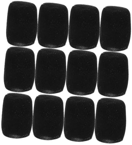 LIGHTAOTAO 12pezzi Copertura Antivento Per Microfono in Schiuma Riutilizzabile Filtro Anti-pop Protezione Completa Da Polvere e Umidità Adatta Alla Maggior Part Microfoni Portatili Registrazi