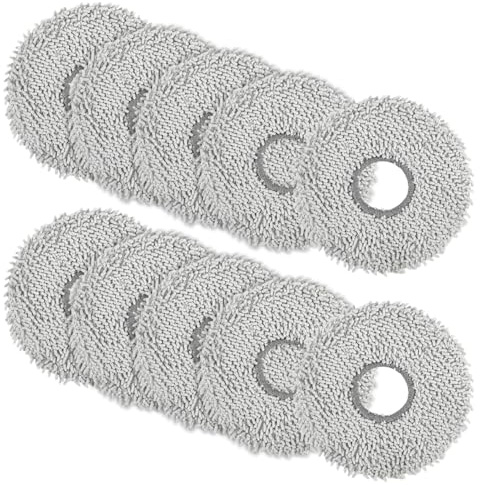 10PCS Wischtücher,Mikrofaser Wischpads für Dreame L10s Ultra/L10 Ultra/L20 Ultra/L10s Pro Ultra Heat/X40 Ultra Complete & Xiaomi X10+/X20+ Mikrofaser Nasses Ersatzmopptücher Wischpads Zubehör