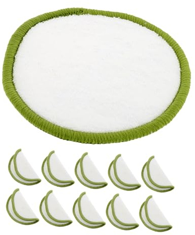 WOONEKY 20 Piezas Discos Desmaquillantes Reutilizables de Bambú y Algodón Almohadillas Lavables para Limpieza Facial y Cuidado Ecológicas y Amigables
