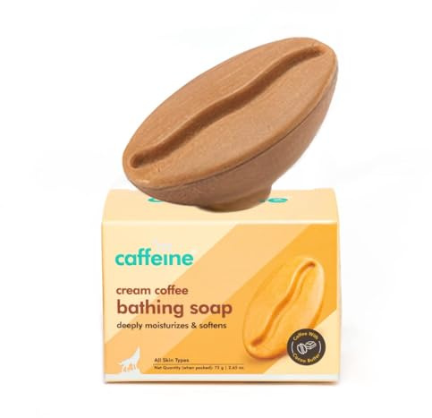 Moisturizing Coffee Bath Soap For Tan Removal | WithCoffee, Cocoa Butter & Almond Milk | Cream Bathing Soap For Nourishing and Softening Skin | 100% Vegan Soap with Rich Creamy Coffee Aroma
