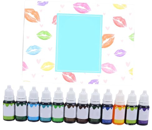 Healvian 12pcs Lip Gloss Pigment Set Pure Plant-based Lipstick Colorant Cold Green Shades DIY Cosmetic Pigment for Women and Girls Lip Gloss Maker