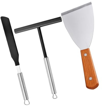 Healifty Herramientas Para Panqueques Espátula y Pala De Acero Inoxidable Esparcidor De Crepes Práctico Para Extender Fácilmente La Cocina