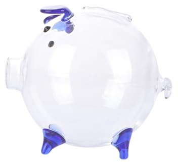 Milisten Transparent Glass Piggy Bank Money Box Saving Pot Coin Container for Home Decor and Savings Education