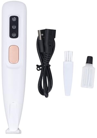 Tierhaarschneider, elektrisch, wiederaufladbar, geräuscharm, mit LED-Licht, für Hunde und Katzen, sichere und effiziente Fellpflege, ABS-Material