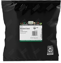 Frontier Co-op Organic Whole Brown Mustard Seed, 1-pound Bulk Bag, Robust Spicy, Peppery Flavor, Great for Soup and Pickling