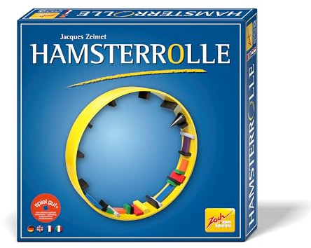 Zoch 601133500 - Hamsterrolle (Geschicklichkeitsspiel ab 7 Jahre) - nervenkitzelnde Herausforderung für 2-4 Spieler – Folge den Gesetzen der Schwerkraft