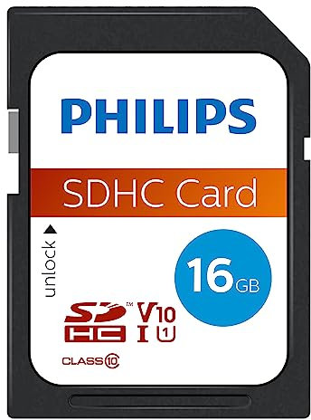 Philips Ultra Speed Carte SDHC 16 Go UHS-I U1, Vitesse de Lecture jusqu'à 80MB/s, V10, Carte mémoire pour Appareil Photo, Tablette, Ordinateur Personnel, Lecteur de Carte, vidéo Full HD