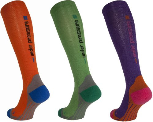 Sport Kompressionsstrumpf Under Pressure Competition Kompressionsklasse 20-22mmHg (lila, 35-38 (Wadenmaß: 28-38cm))