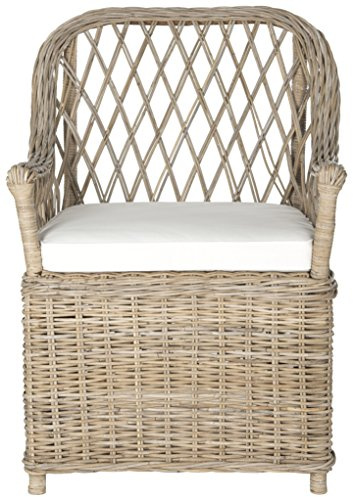 Safavieh Home Collection Maluku Soft Grey Arm Chair
