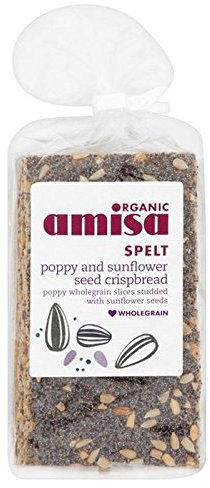 Amisa Épeautre Biologique Pavot Et De Tournesol Pain Croustillant De Graines 200G - Paquet de 6