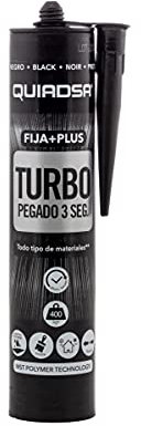 Quiadsa FIJA + PLUS. TURBO, pegado y sujeción inmediata en 3 segundos. Todo tipo de materiales. (NEGRO)