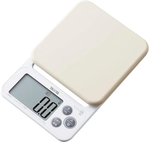 Tanita KJ-212 WH Cooking Scale with Removable and Washable Silicone Cover, Measures Up to 4.4 lbs (0.1 g) Units,