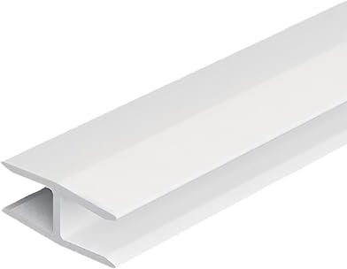 Gedotec Stabilisator für Kleider-Schrank Möbel-Verbinder für Rückwand Schrankverbinder Befestigen | Schienen-Länge 1000 mm | Kunststoff weiß | 1 Stück - Rückwand-Verbindungsprofil für 4-5 mm