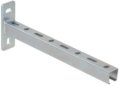 Dalsys Schienenkonsole, Wandausleger 38/40 48cm Silber | Wandträger, Schwerlastträger aus verzinktem Stahl, korrosionsbeständig