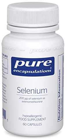 Pure Encapsulations Selenium 200ug - Organic Selenomethionine Supplement for Immune and Thyroid Function Support - 60 Vegetarian Capsules