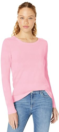 Amazon Essentials Mujer Jersey de Cuello Caja Ligero de Manga Larga (Disponible en Tallas Grandes)