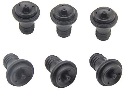 QDJUNE Weinstopfen, Vakuum-Stopfen für Weinsparer, Vakuumpumpe, Konservierer aus essbarem Gummi, hält Ihren Wein frisch, 6 Stück