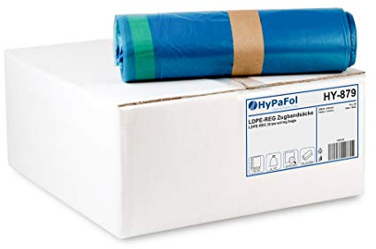 Hypafol Müllbeutel Typ 60 mit Zugband 120l – 250 blaue Schwerlastsäcke | 250 schwarze 120l Schwerlast-Müllbeutel mit Zugband. Stabil, reißfest – ideal für Haushalt, Garten & Industrie