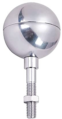3 Zoll Fahnenmast Ball, Fahnenmast Topper Aluminium Eloxiert Fahnenmast Ball Top Ornament Fahnenmast Dekoration Outdoor Fahnenmast Kappen(Silber)