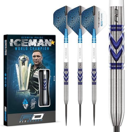 RED DRAGON Gerwyn Iceman Price Avalanche Pro 21 Gramm Premium Tungsten Darts Set mit Flights und Stielen