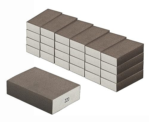 Schleifschwamm 48 Stück Schleifschwämme Feine Körnungen K220 für Holz Lack Metall Trocken u. Nass Schleifen waschbar u. wiederverwendbar
