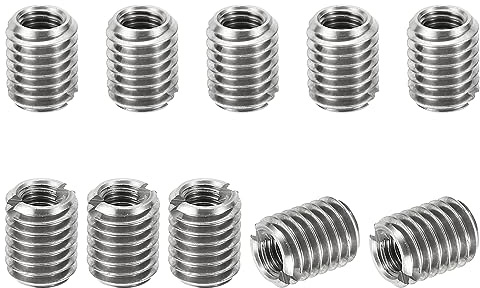 PATIKIL 10Stk Gewinde Adapter Hülse Reduziere Mutter M8*1.25 Außengewinde zu M5*0.8 Innengewinde Reparatur Einsatz Mutter Schraube Reduzierstück Verbindungselement 10mm