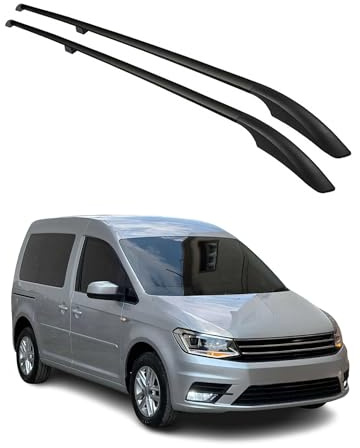 OMAC Barras de techo para VW Caddy 4 IV 2015-2020 para coche L1, color negro, 2 unidades