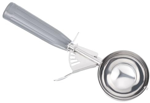 PATIKIL Cucharón para Helado de 4 Onzas con Gatillo, Cucharón de Acero Inoxidable para Porcionar Masa de Galletas y Batidos de Cupcakes, Gris
