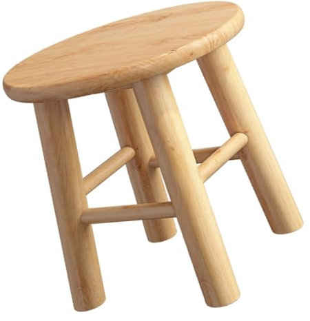 MAGICLULU Niedriger Holzhocker für den Haushalt Tritthocker fürs Badezimmer Kinderbanktisch Kinderhocker zum Sitzen Kleiner Stuhl Mini niedriger Hocker Holzstuhl Kleiner Hocker Kleinkind
