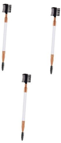 MAGICLULU 3-teiliges Doppelseitiges Make-up-pinsel-set Für Damen Kosmetikpinsel-set Mit Holzgriff Und Nylonborsten Make-up-set Für Den Täglichen Gebrauch