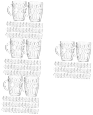 Cabilock 200stücke Miniatur Bierkrüge Kunststoff Für Miniatur-dekoration Hochzeiten Outdoor-partys Und Bbqs Transparente Unzerbrechliche Mini-cups Für Kreative -projekte