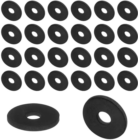 QUARKZMAN 30pcs Entretoises en Caoutchouc, Rondelles Caoutchouc Anti-Vibration Épaisses Amortisseur Coussins pour Accessoires Maison Voiture Réparation, 20mm OD x 6.2mm ID x 2mm Hauteur