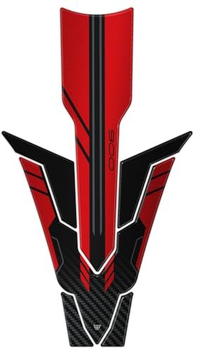 Resin Bike Motorbike 3D Stickers Compatible with Kawasaki Z900 2023-2024 Red. Bike Tank Protector from Impact and Scratches. Sticker 3D Resin Gadget Moto
