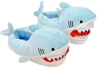 Ylnailky Pantofole Shark - 39cm Pantofole Invernali In Cotone Peluche Shark | Pantofole Balena Animale Cartone Animato | Scarpe Da Squalo Morbide E Comode Per Il Calore Invernale Per Uomo Donna