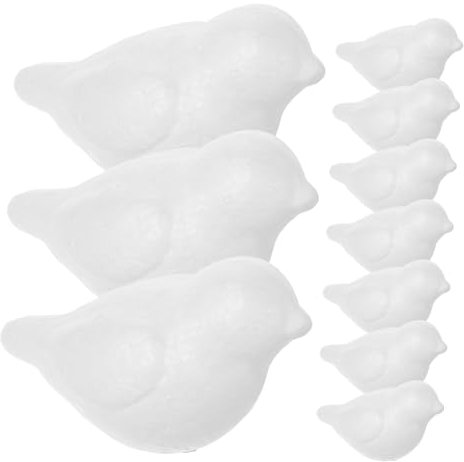 KICHOUSE Ostern Handwerk 15 Stücke Blank Schaumstoffe Vogel Modelle Vogel Dekorationen Blätter für Projekte