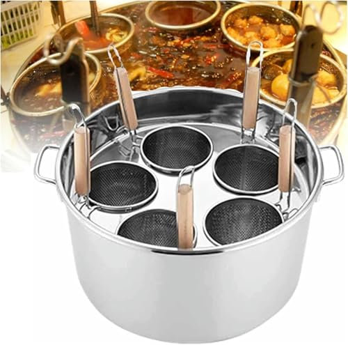 CZAOERXB Pentole per la Pasta Pentola per la Pasta in Acciaio Inox, vaporiera per Cucinare, pentola per Spaghetti, pentole per brodo e Pasta multipentole, Set per vaporiera con cestello con