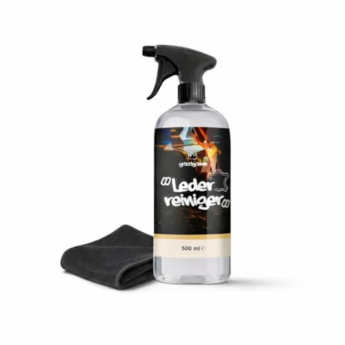 GrizzlyClean Lederreiniger fürs Auto - Intensive Lederpflege Auto - Pflegende Lederreinigung für Glattleder, Wildleder & Kunstleder - Ideale Leder Pflege für Autositze und Lenkrad (500ml)