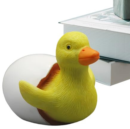 Quirky Bird Home Decor | Realistic Duck Model -Farm Animal Decor, Decorative Bird Statue, Decorative Sculpture Toys for Nursery Desk Shelves Garden Hatching Duckling Decorations Home