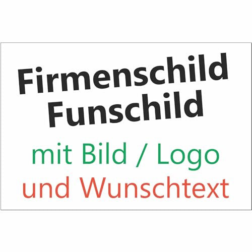 Kiwistar UG - Schilder selbst gestalten - Schild personalisiert 3mm weiß - Firmenschild - DIN A6 quer - 148,8x105 mm bedruckt - personalisierte Geschenke - Dekoration Wohnung, Werkstatt, Büro