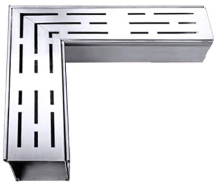 Kit de drenaje delgado de acero inoxidable, sistema de drenaje al aire libre para jardines, calzadas, patios y aceras, incluye cubierta de canalón y rejillas para una gestión eficiente del agua