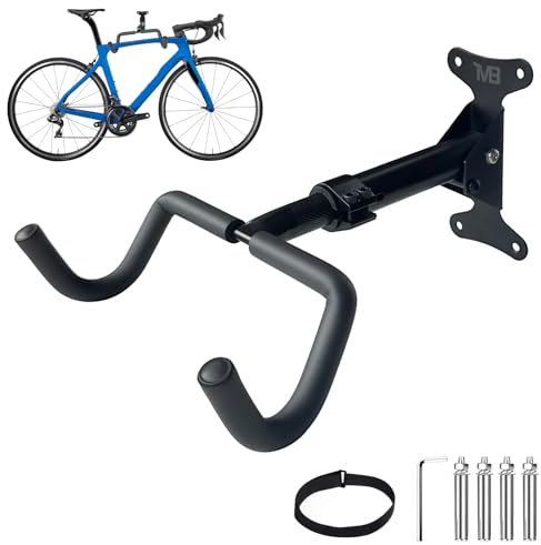 Porta Bici da Muro-Portabici da Muro Pieghevole,Supporto Bici da Muro Salvaspazio con Ganci per Biciclette, Ideale per Garage,Casa o Cantina, per Mountain Bike e Bici da Corsa