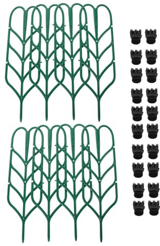 GARIOUANS Apoyo a Plantas Enrejado De Plantas Interiores Clips De Orquídeas De Plástico Clips De De Orquídeas Trepadoras Verde El Plastico