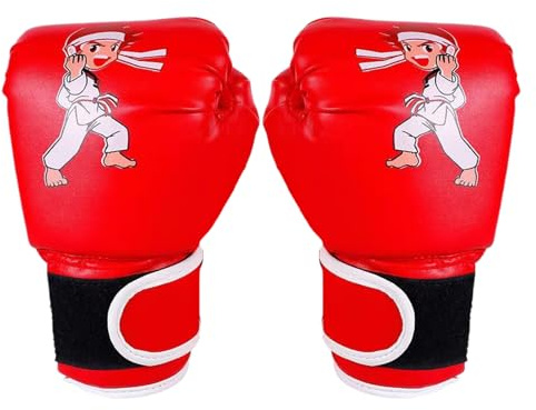 Guantes de boxeo para jóvenes, guantes de boxeo para niños, guantes de práctica de artes marciales, equipo de entrenamiento de kickboxing, equipo de entrenamiento de combate, guantes de ejercicio de