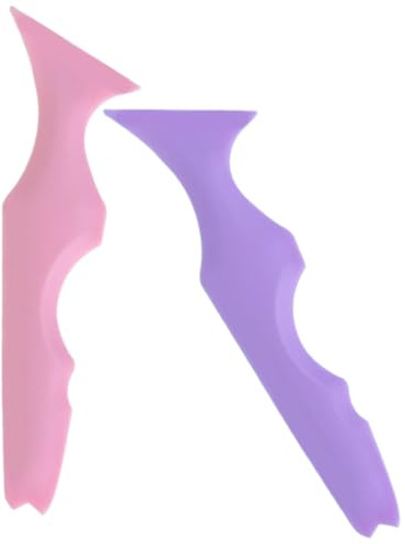 STOBAZA 2stücke Mascara-auftragshilfen Wiederverwendbare Augenbrauenschablonen aus Silikon Mascara-applikator für Schnelles Make-up Kosmetikartikel für Mädchen
