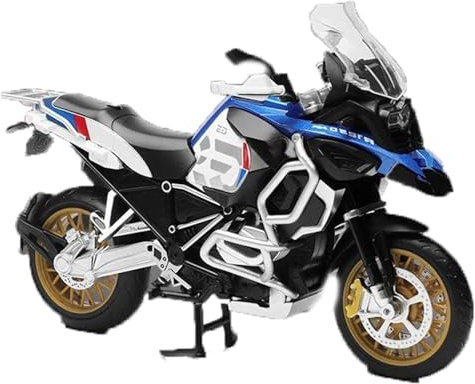 HFMXZHI Motorrad-Modell Sound & Light Collection Geschenk 1:12 Für BMW R1250 GS Spielzeug Geburtstagsgeschenk Motorrad-Modellbausatz Aus Metall(Blu)