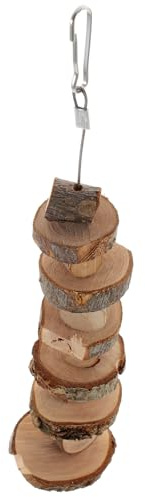 Abaodam Unique Wooden Chewing Toys for Hamster and Small Pets Brown Natural Wood Material Improve Pet Dental Health Suitable for Playing