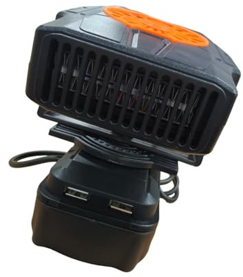 Generic Ventilador Calefactor Portátil para Automóvil, Desempañador de Calentamiento Rápido, Adecuado para Batería, Fácil de Transportar y Operar, Perfecto para Talleres, Fábricas o