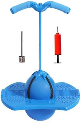 Pogo Stick – Balance Sprungball Kinder | Hüpfball mit Handgriff – Anti-Rutsch Pogo Ball Board Belastbar bis 150kg Inklusive Pumpe Training Koordination Fitness Spielzeug Outdoor Indoor Rot
