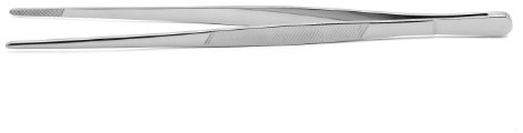 Weis Pinzettenzange Grillpinzette Edelstahl Silber, Maße: 30,3cm x 4,8cm x 0,8cm, 18333